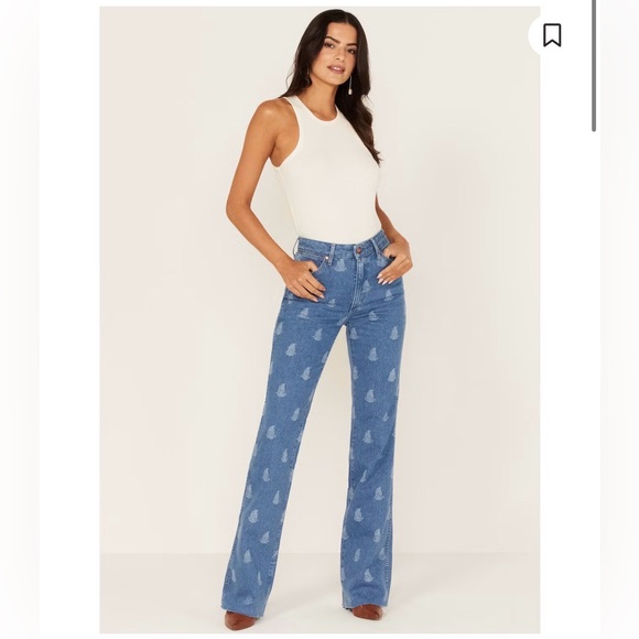 Wrangler Denim - Wrangler Paisley Print Westward high rise Bootcut jean 29x32